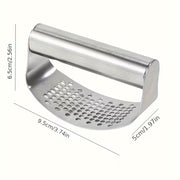 Stainless Steel Garlic Press Ring Manual Garlic Crusher and Mincer Kitchen Tool for Home Cooking