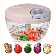 Multifunctional Garlic Press and Vegetable Chopper Manual Garlic Mincer Fruit Masher Kitchen Gadget 16.91 to 30.43 oz Capacity for Home Cooking and Meal Prep