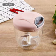 Multifunctional Garlic Press and Vegetable Chopper Manual Garlic Mincer Fruit Masher Kitchen Gadget 16.91 to 30.43 oz Capacity for Home Cooking and Meal Prep