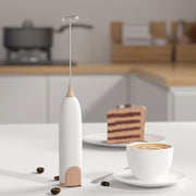 Electric Milk Frother Handheld Foam Maker for Coffee Cappuccino and Egg Whisking No Battery Kitchen Drink Frother