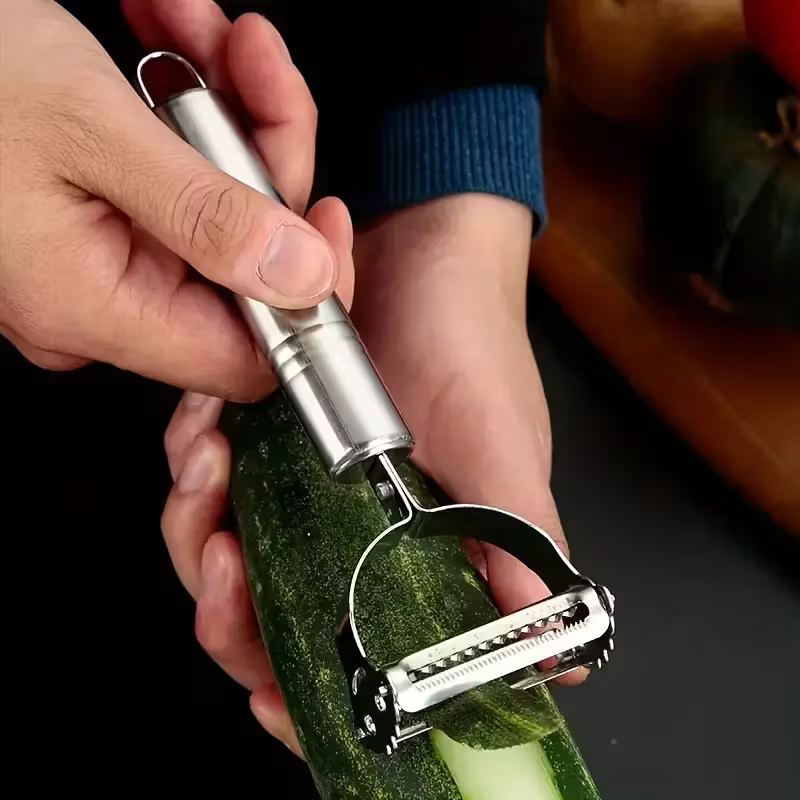 Stainless Steel Vegetable Peeler and Julienne Slicer Multifunctional Kitchen Tool for Potato Fruit and Vegetables Essential Food Prep Tool