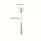 Multifunctional Stainless Steel Whisk Milk Frother Hand Push Blender for Eggs Cream Baking Kitchen Mixing Tool