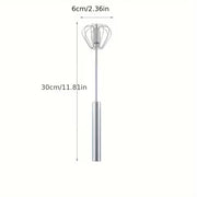 Multifunctional Stainless Steel Whisk Milk Frother Hand Push Blender for Eggs Cream Baking Kitchen Mixing Tool