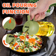 2 in 1 Oil Spray Bottle and Dispenser 470ml Olive Oil Sprayer for Cooking Air Fryer BBQ Baking and Salad Kitchen Tool
