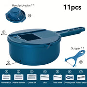 12 in 1 Vegetable Chopper and Grater Manual Slicer Shredder Julienne Cutter Multifunctional Kitchen Vegetable Cutter Tool