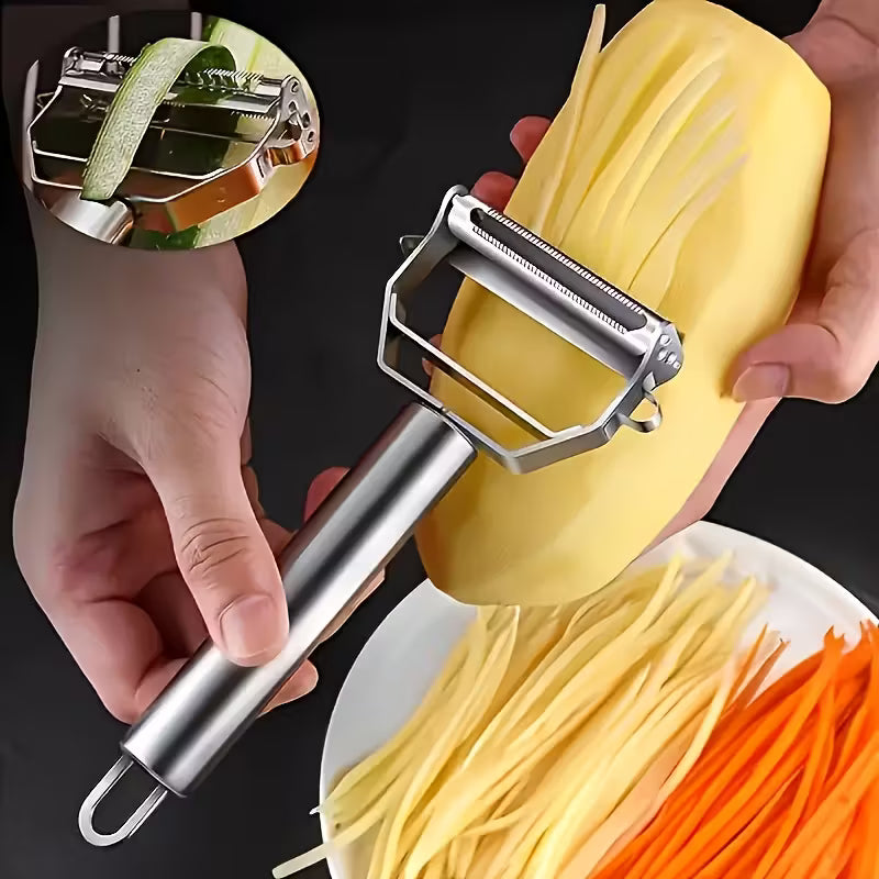 Stainless Steel Vegetable Peeler and Julienne Slicer Multifunctional Kitchen Tool for Potato Fruit and Vegetables Essential Food Prep Tool