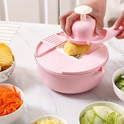 12 in 1 Vegetable Chopper and Grater Manual Slicer Shredder Julienne Cutter Multifunctional Kitchen Vegetable Cutter Tool