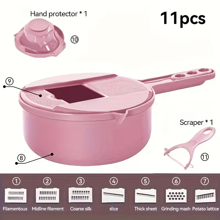 12 in 1 Vegetable Chopper and Grater Manual Slicer Shredder Julienne Cutter Multifunctional Kitchen Vegetable Cutter Tool