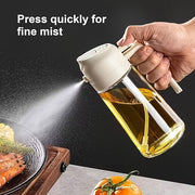 2 in 1 Oil Spray Bottle and Dispenser 470ml Olive Oil Sprayer for Cooking Air Fryer BBQ Baking and Salad Kitchen Tool