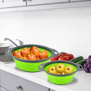 Collapsible Round Colander Set Large and Small Kitchen