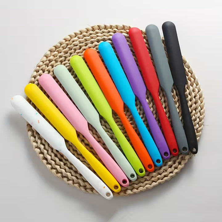 Food Grade Silicone Spatula Set Non Stick Baking and Mixing Utensils Heat Resistant Kitchen Tools for Cake Cream Jam and Cooking Use