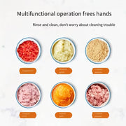Multifunctional Garlic Press and Vegetable Chopper Manual Garlic Mincer Fruit Masher Kitchen Gadget 16.91 to 30.43 oz Capacity for Home Cooking and Meal Prep