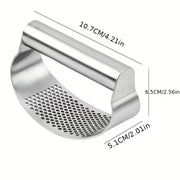 Stainless Steel Garlic Press Ring Manual Garlic Crusher and Mincer Kitchen Tool for Home Cooking